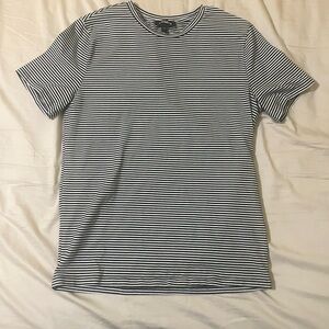Men's Striped Black and White T-Shirt
